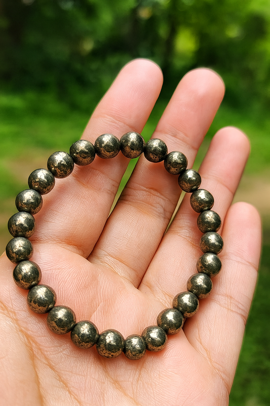 Raw Antique Metal Bead Bracelet – Handcrafted Elegance with a Rustic Charm