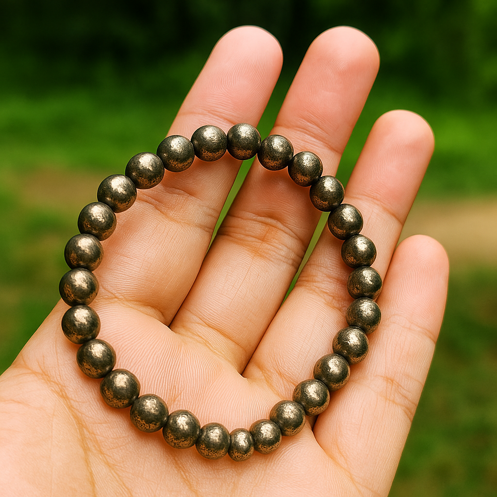 Raw Antique Metal Bead Bracelet – Handcrafted Elegance with a Rustic Charm